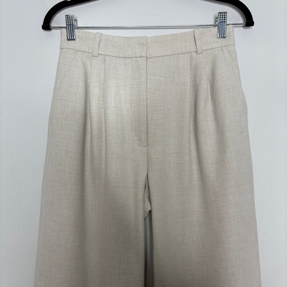 Abercrombie & Fitch Sloane Tailored Wide Leg Dress Pants In Ivory Size 26/2 - Picture 5 of 10